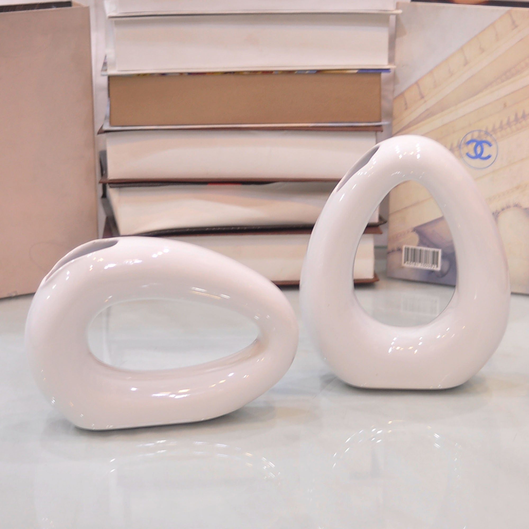 2 PC Ceramic Flower Vase Furniture & Home Decor
