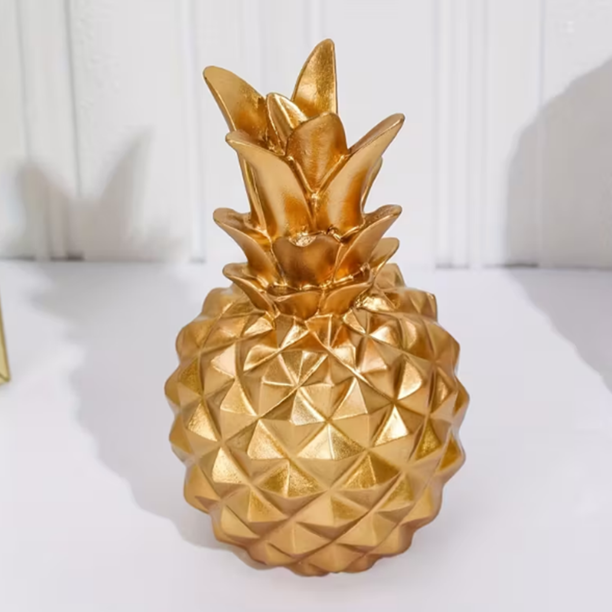 One Golden Pineapple Resin Decorative Ornament